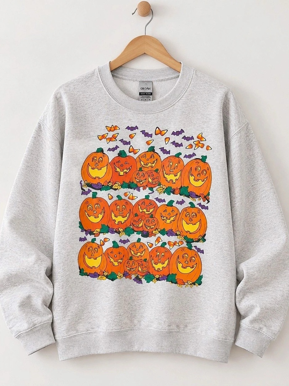Halloween Pumpkin Graphic Unisex Sweatshirt Spooky Autumn Crewneck